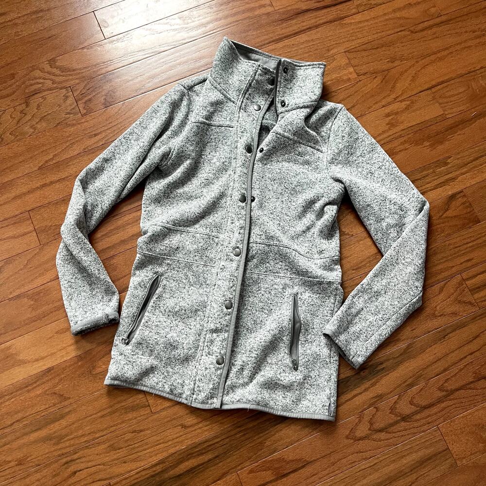 Eddie Bauer Gray Full Zip Button Up Long Sleeve Jacket Size Small